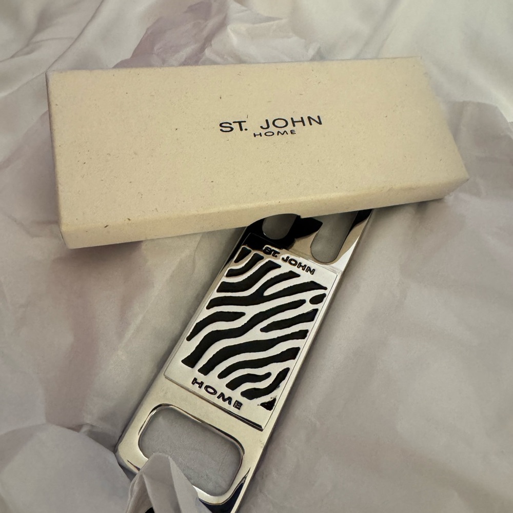 St. John Home Zebra Bottle Opener